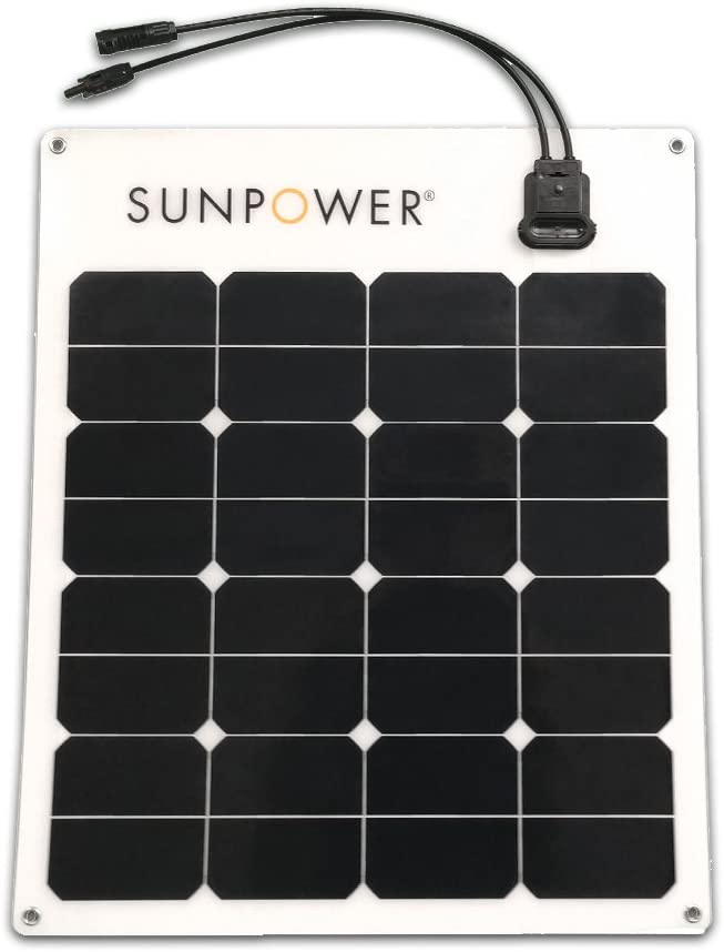 SunPower Panel solar de alta eficiencia monocristalino flexible de 50 vatios